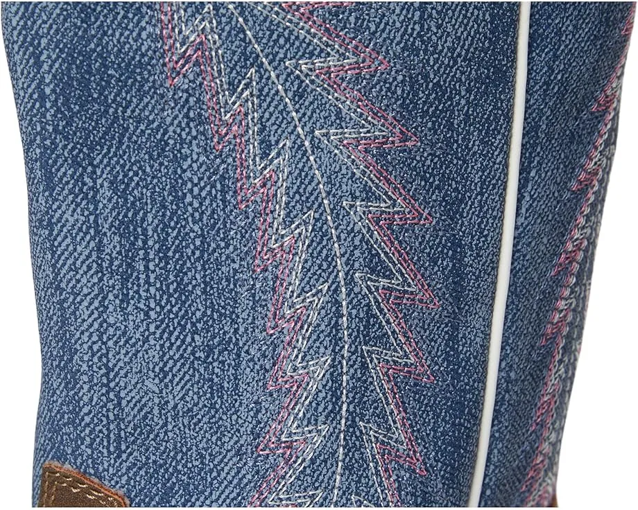 Сапоги Willow с джинсовым голенищем и перьевым швом от Roper Kids