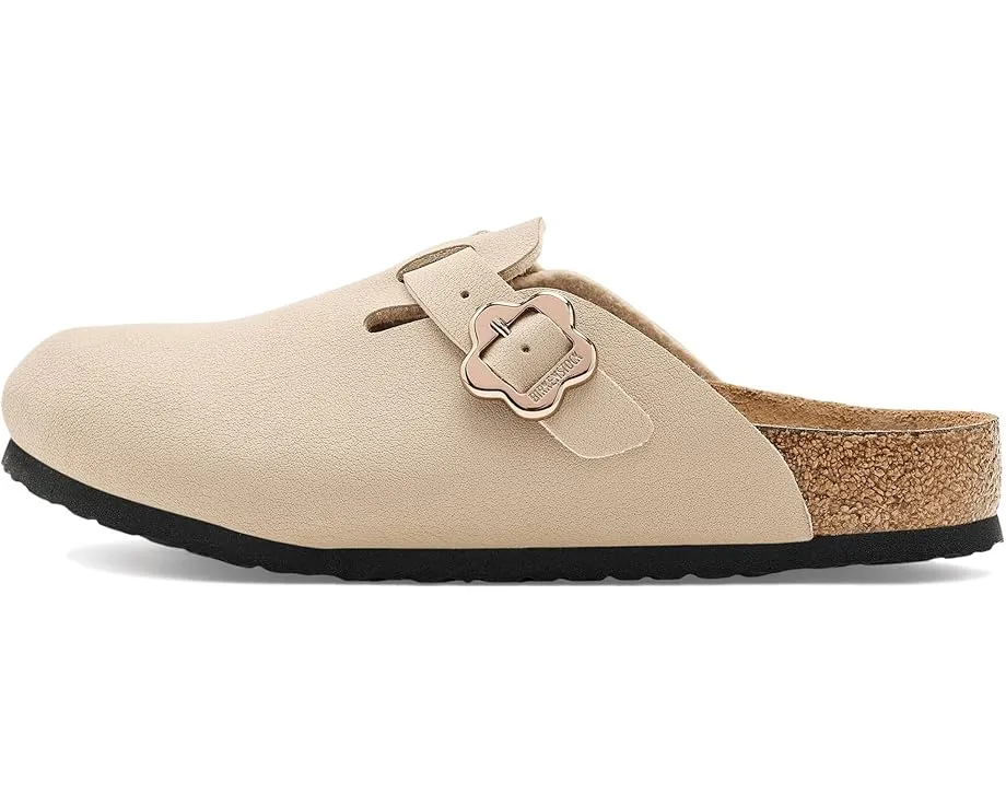 Детские сабо Birkenstock Kids Boston Flower Buckle с цветочной пряжкой и пробковой стелькой