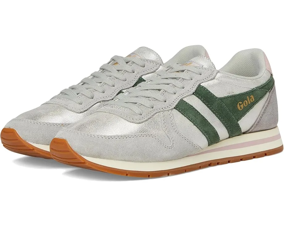 Кроссовки Gola Daytona Blaze с блестящими полосками и кожаным верхом