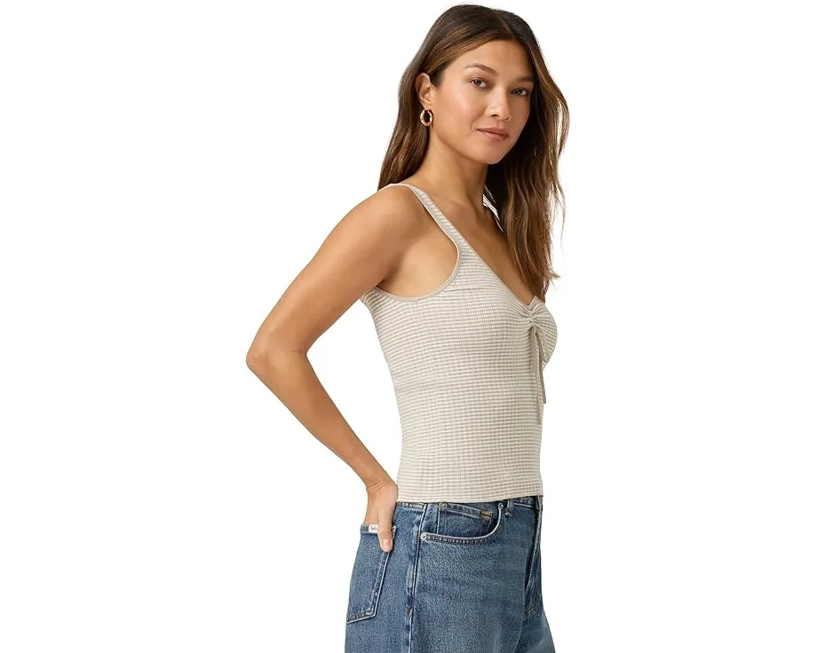 Топ-свитер Splendid Saige с шнуровкой и клетчатым принтом