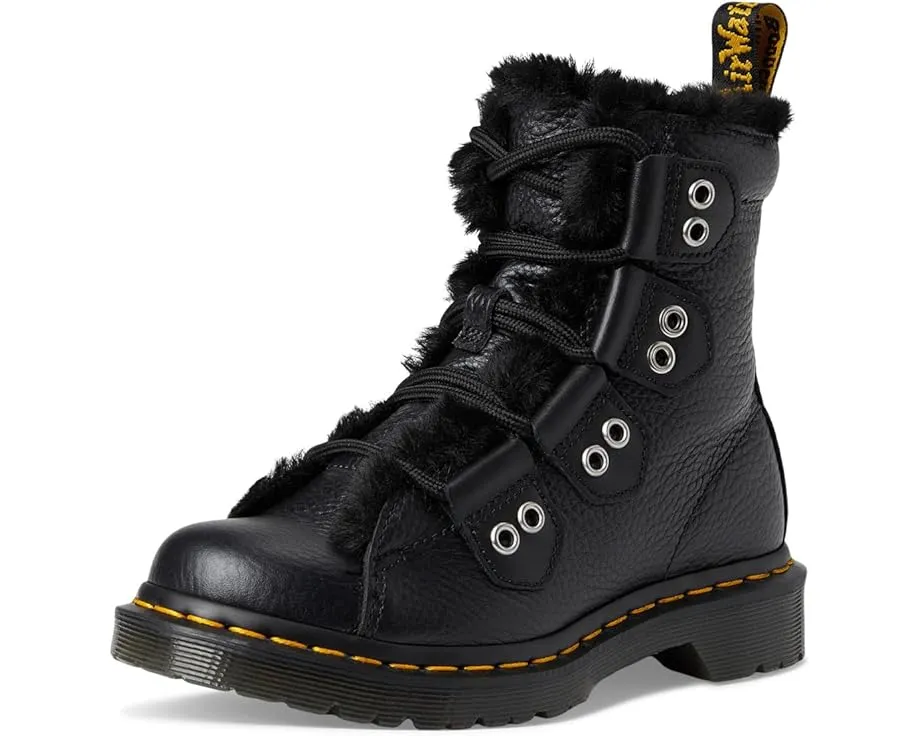 Ботинки Dr. Martens 1460 Lace To Toe с меховой подкладкой и шнуровкой