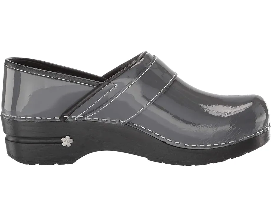 Сабо Sanita Lindsey by Koi с рокерной подошвой из лаковой кожи