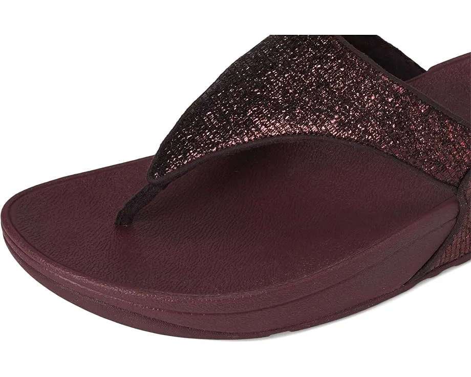 Сандалии FitFlop Lulu с ремешком между пальцев и мерцающим верхом