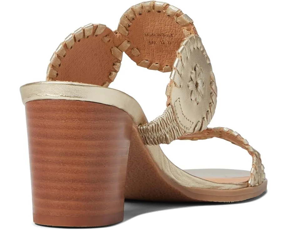 Босоножки Jack Rogers Lauren на среднем каблуке с плетеным верхом