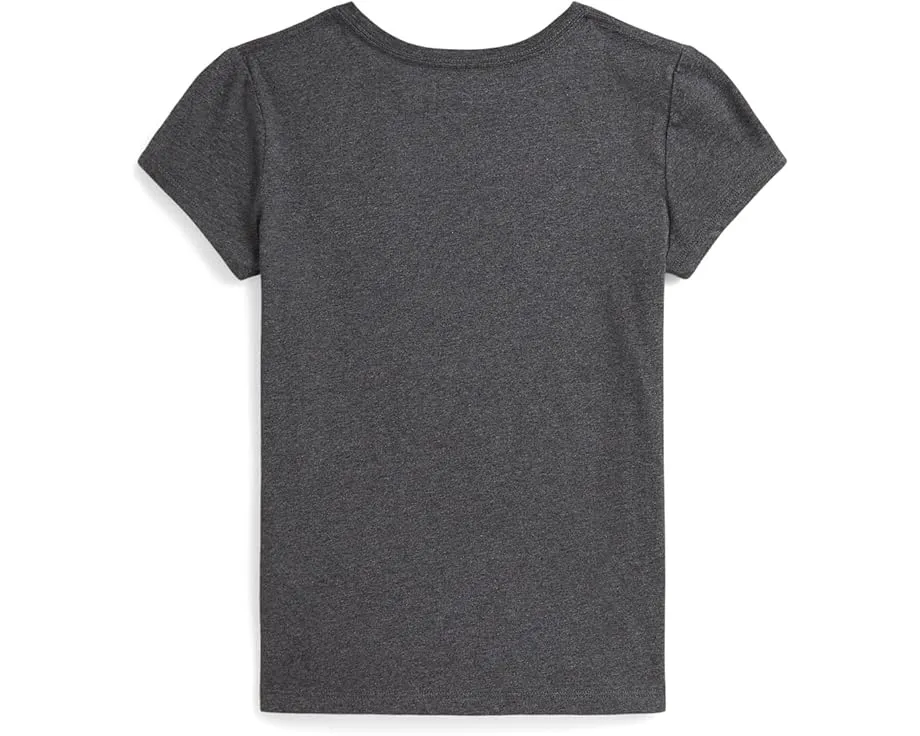 Хлопковая футболка Letterman с аппликацией Polo Ralph Lauren Kids для старших детей