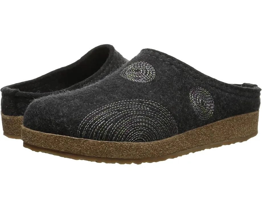 Клоги Haflinger Spirit с войлочным верхом и каблуком-рокером