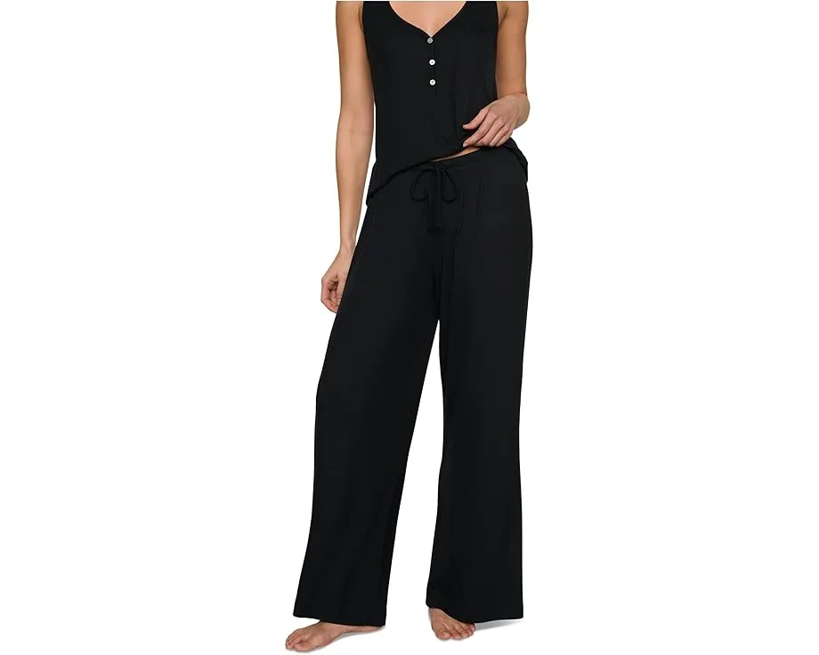 Широкие брюки Eberjey Dream Rib из мягкого модала со шнурком