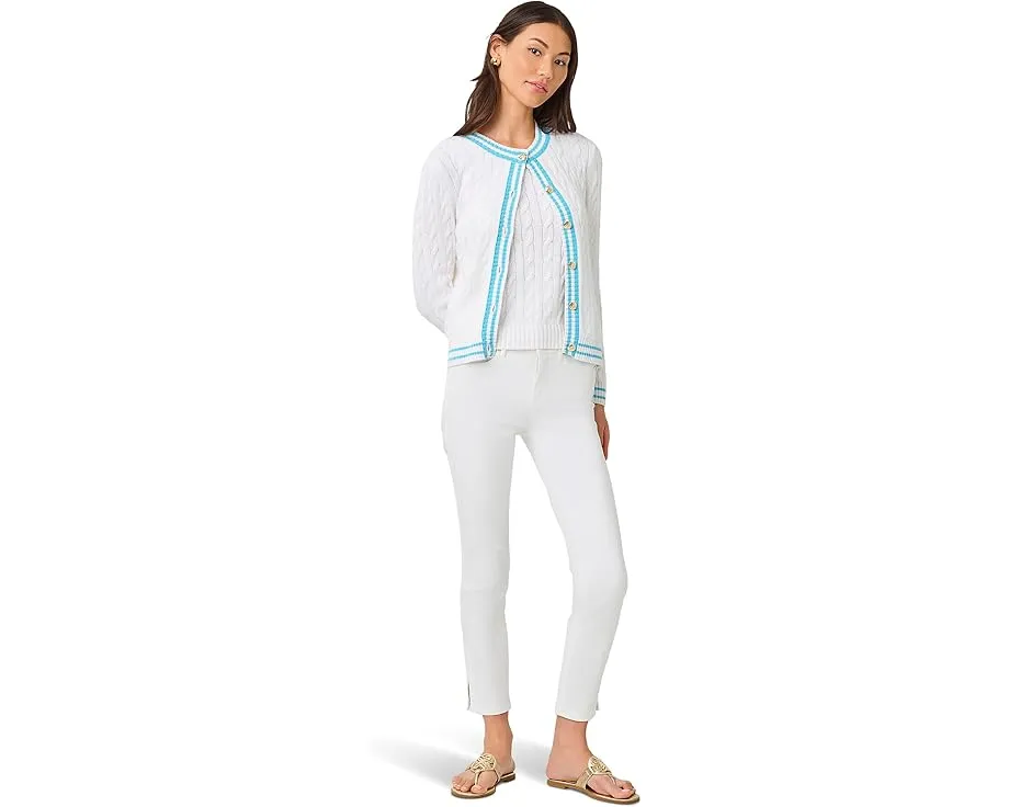 Кардиган с круглой горловиной Lilly Pulitzer Brockton в рубчик с полосками