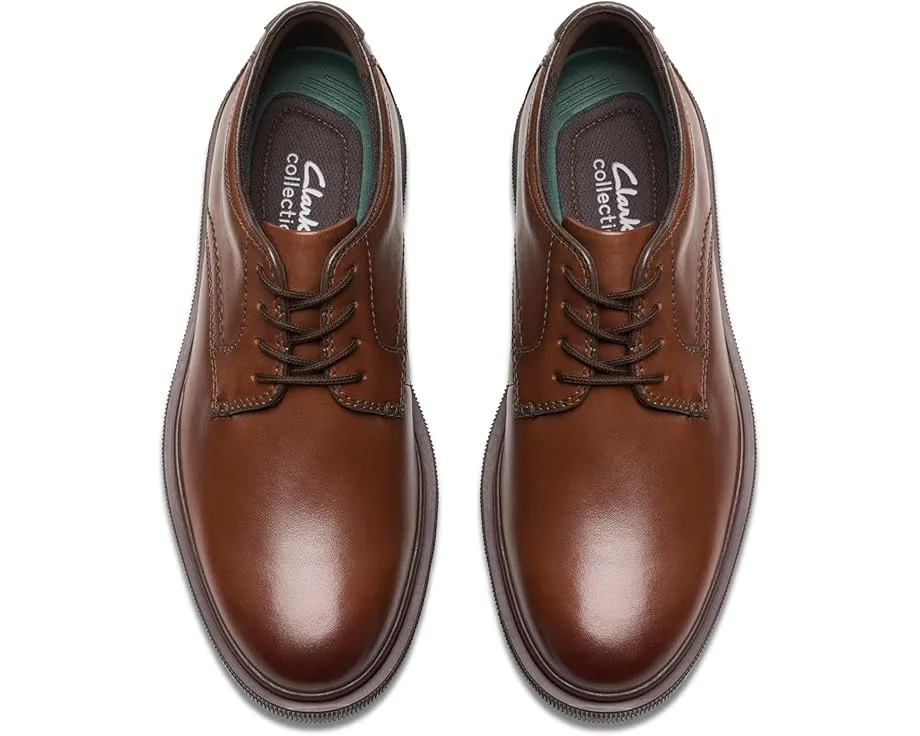 Дерби Clarks Burchill Derby из гладкой кожи темно-коричневые