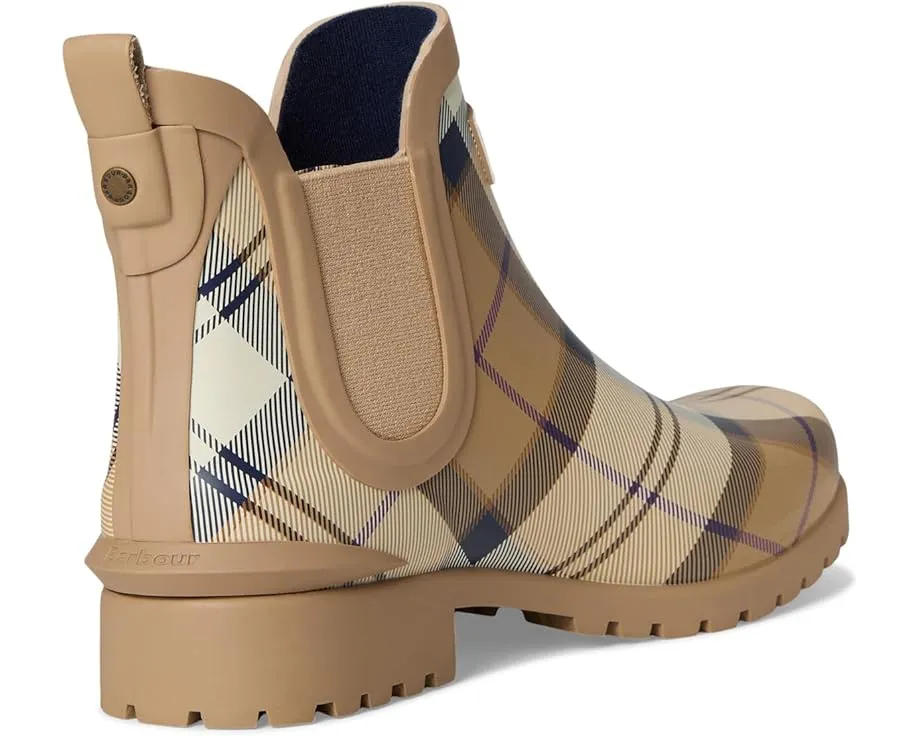 Резиновые сапоги Chelsea Barbour Wilton в клетку на массивном каблуке