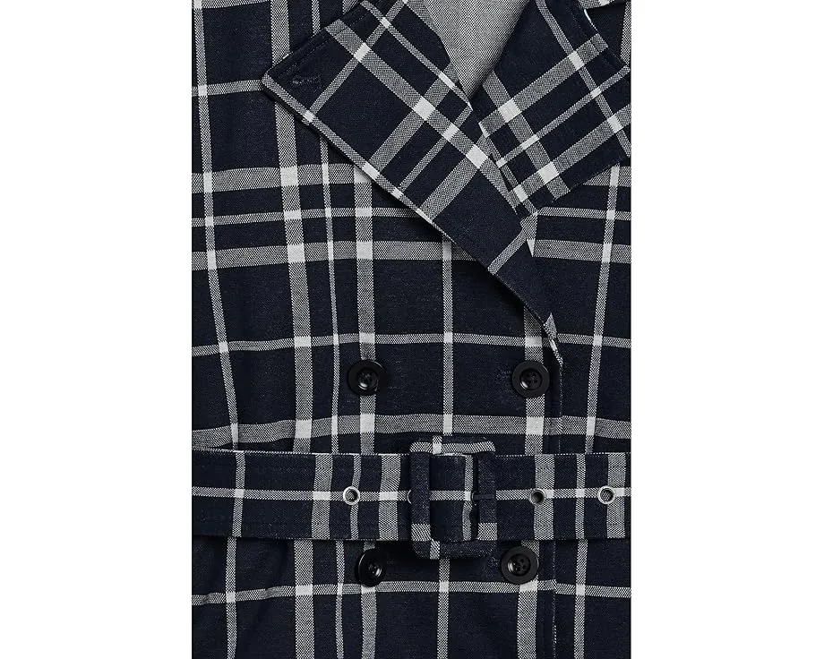 Короткое тренч Liverpool Los Angeles с поясом и принтом в полоску