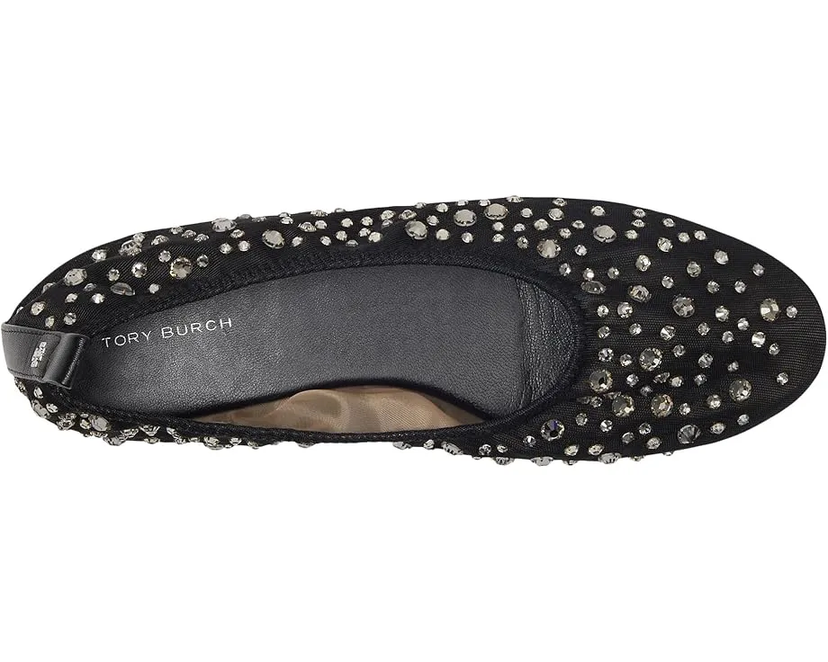 Балетки Tory Burch Crystal Ballet с кристаллами и эластичным краем