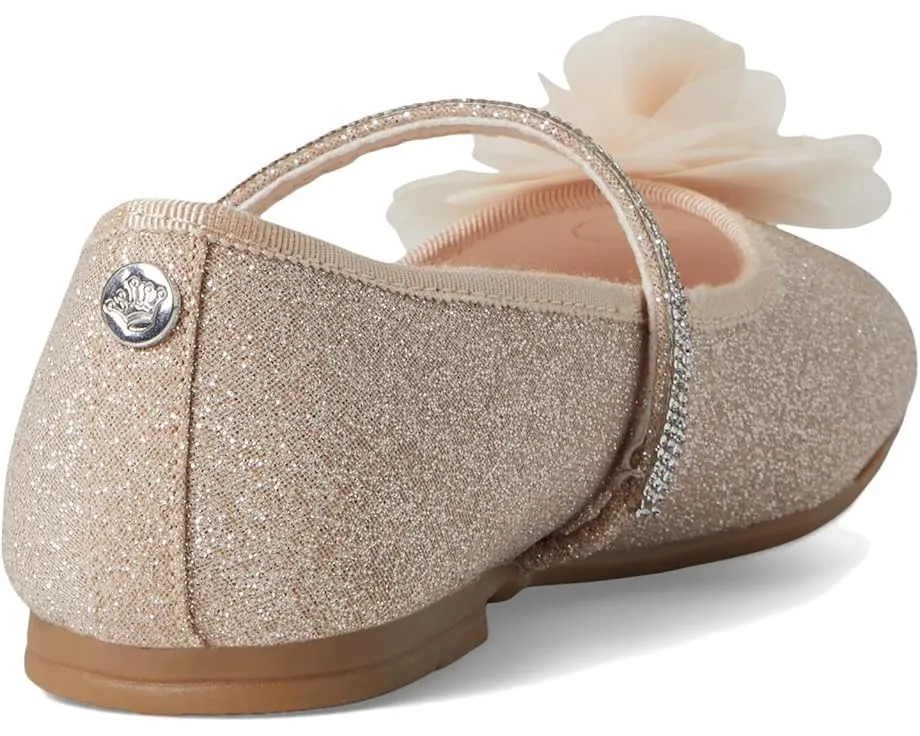 Детские балетки Jory с цветочным украшением и эластичной лямкой Nina Kids