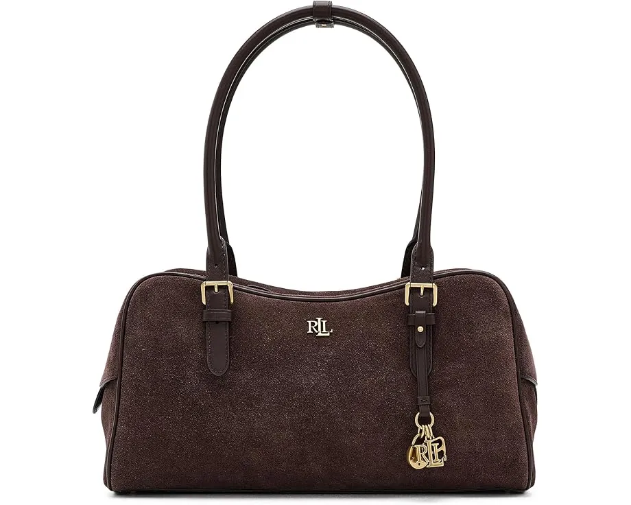Замшевый сатчел Suede Large Marcy Zip Satchel Lauren Ralph Lauren
