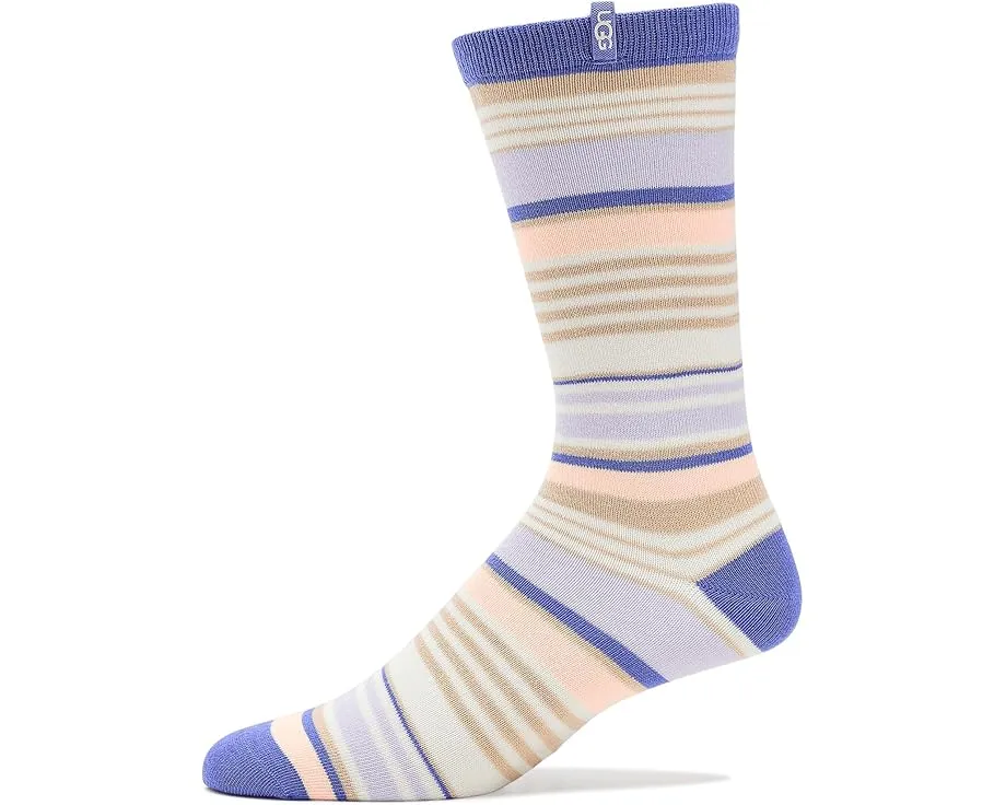 Носки UGG Kashton Crew с разноцветным полосатым принтом из ответственного хлопка