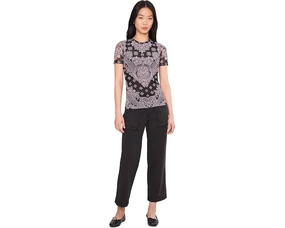 Топ Eleanor Johnny Was из сетки с коротким рукавом