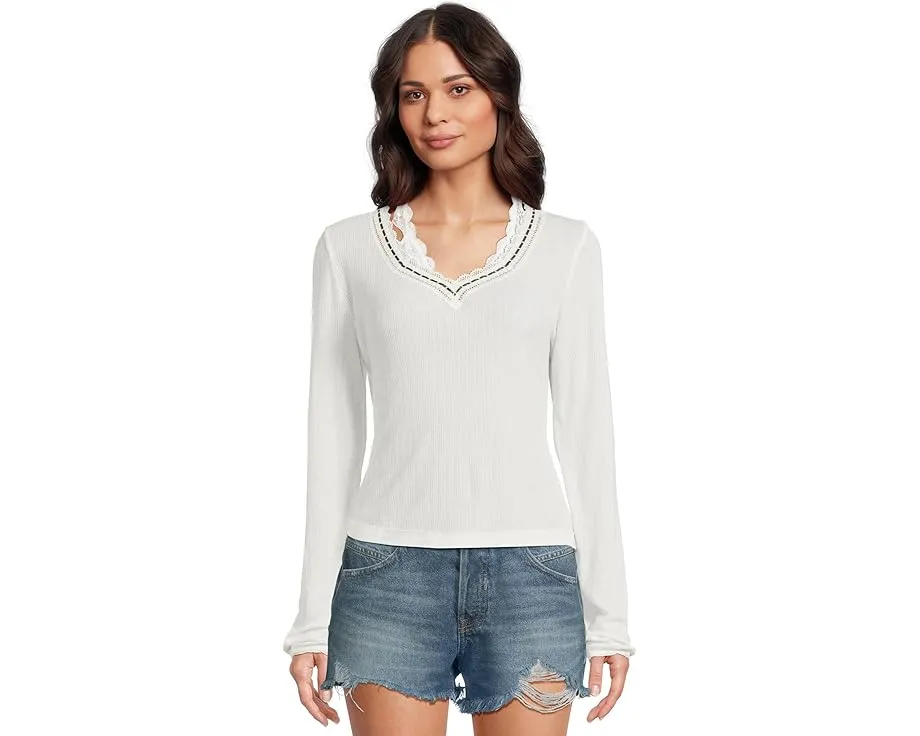 Кофта Free People Only You с длинными рукавами и V-образным вырезом