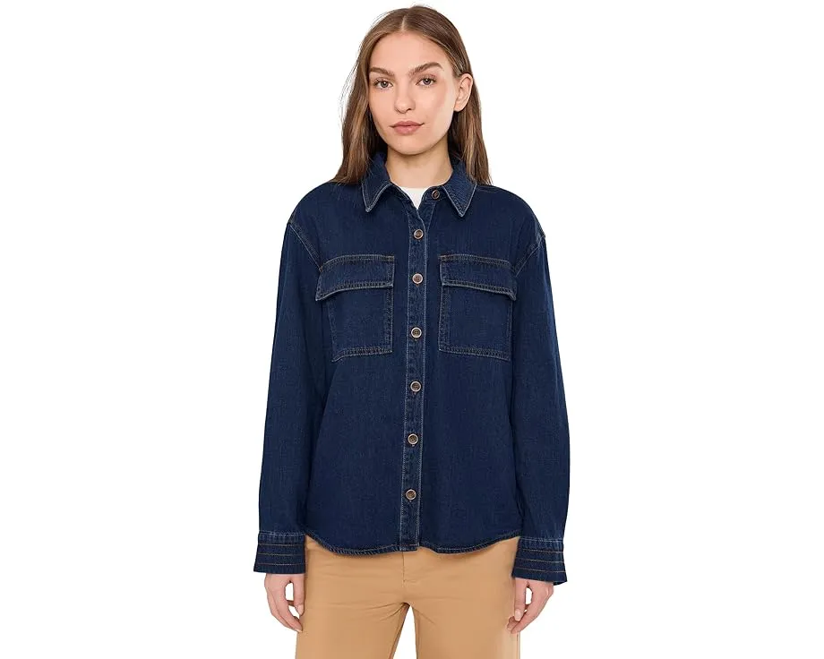 Рубашка KUT from the Kloth Channing с длинным рукавом и контрастной строчкой