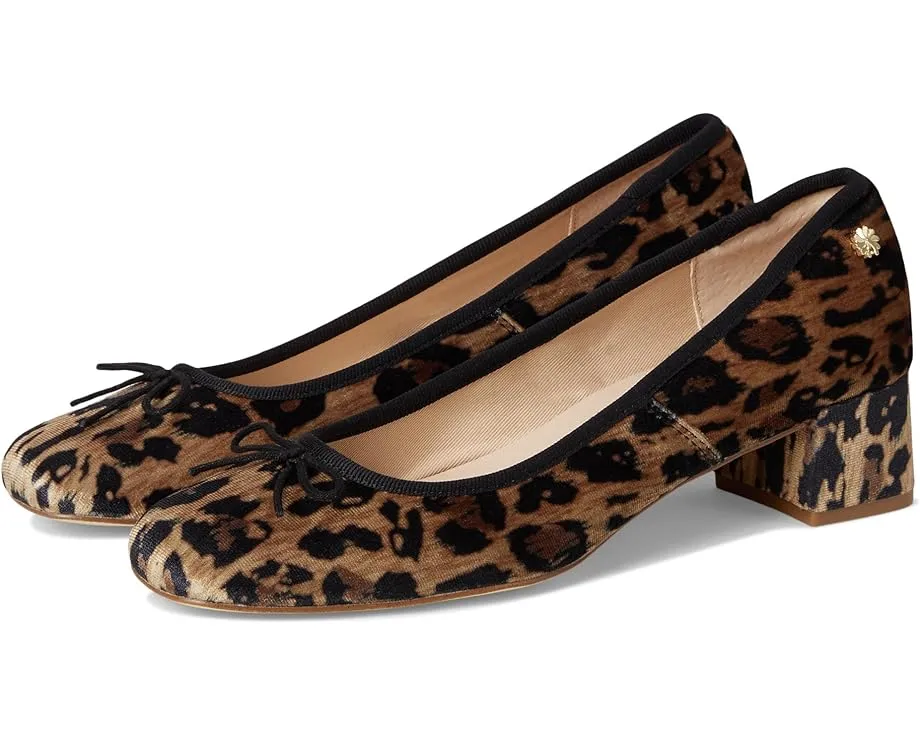 Jack Rogers туфли Maddy Pump из бархатистой кожи с леопардовым принтом