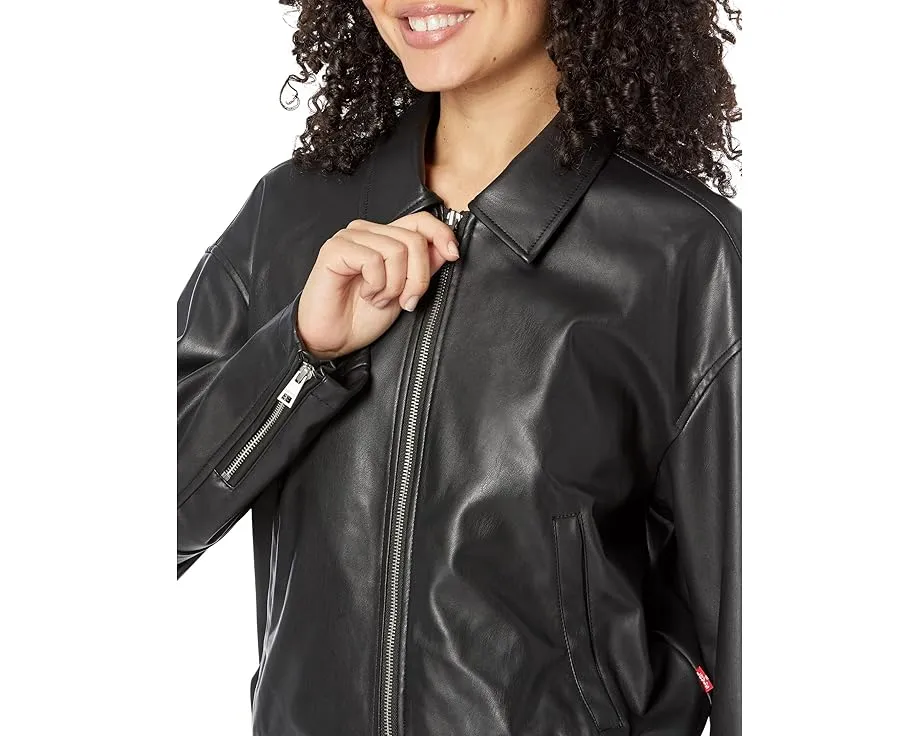 Кожаная куртка-бомбер Laydown с отложным воротником Levi's