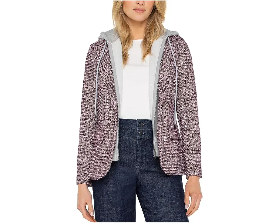 Блейзер Liverpool Los Angeles Boyfriend со съемным капюшоном в клетку