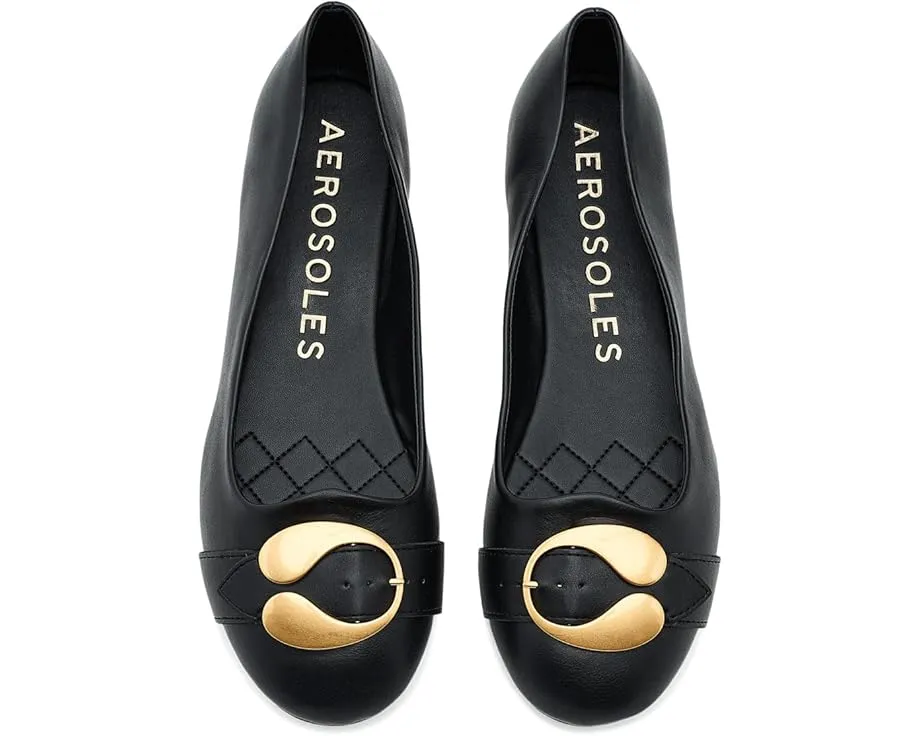 Балетки Aerosoles Paradise с круглым носком и пряжкой из матового золота