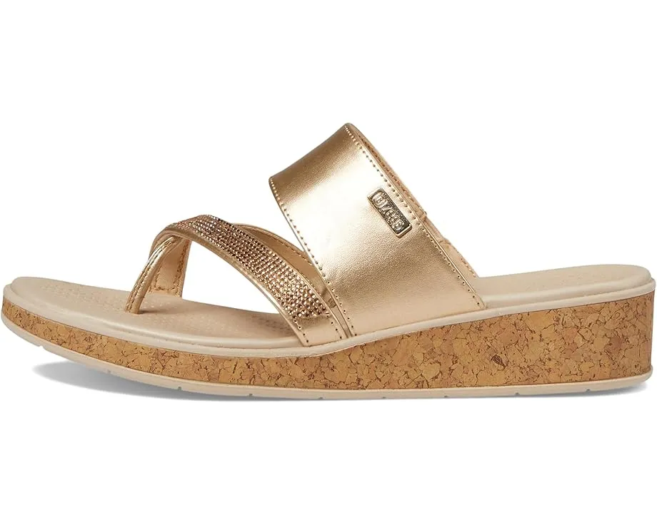 Сандалии Bora Bright Wedge с декором из стразов и пробковым клином от Bzees