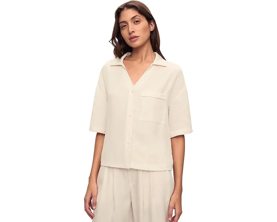 Пижамная блуза Eberjey Tencel Woven с коротким рукавом
