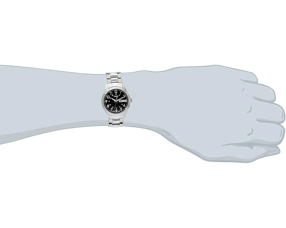 Часы Timex с серебристым расширяющимся браслетом одежды