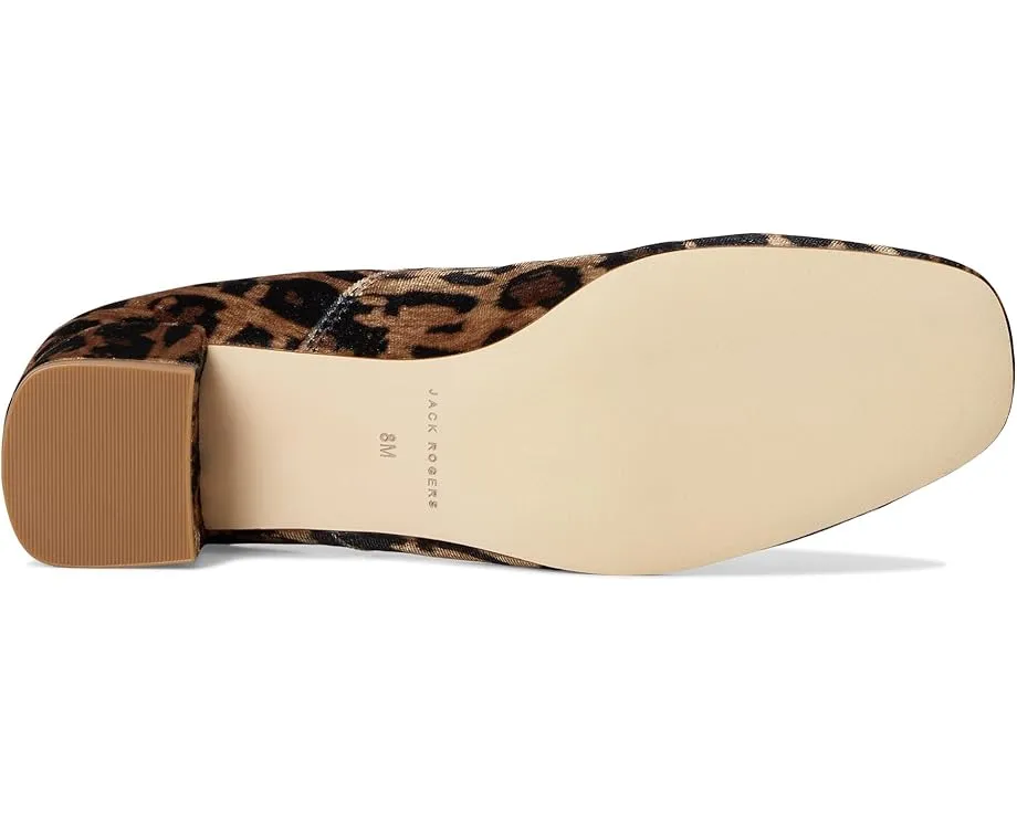 Jack Rogers туфли Maddy Pump из бархатистой кожи с леопардовым принтом