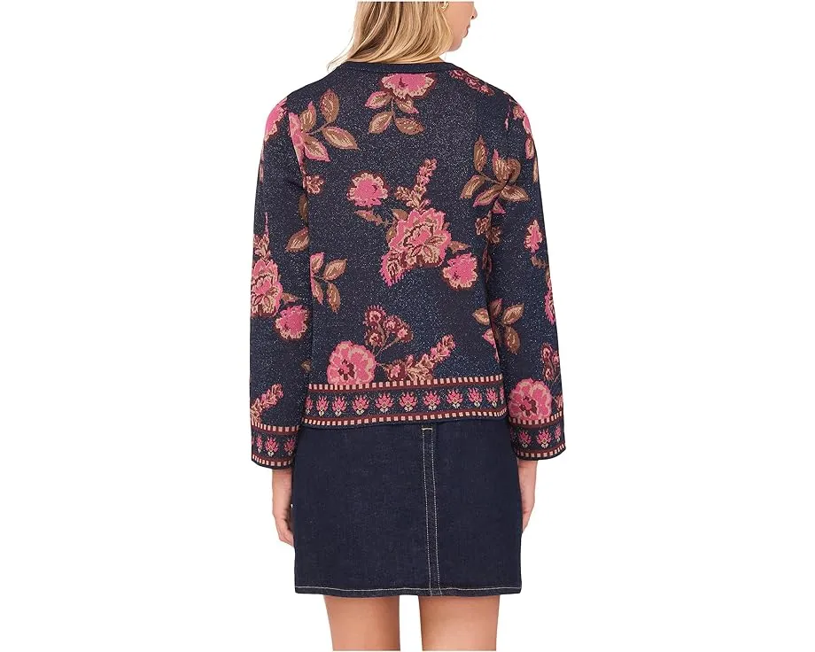 Кофта Vince Camuto с длинными рукавами и цветочным жаккардовым принтом