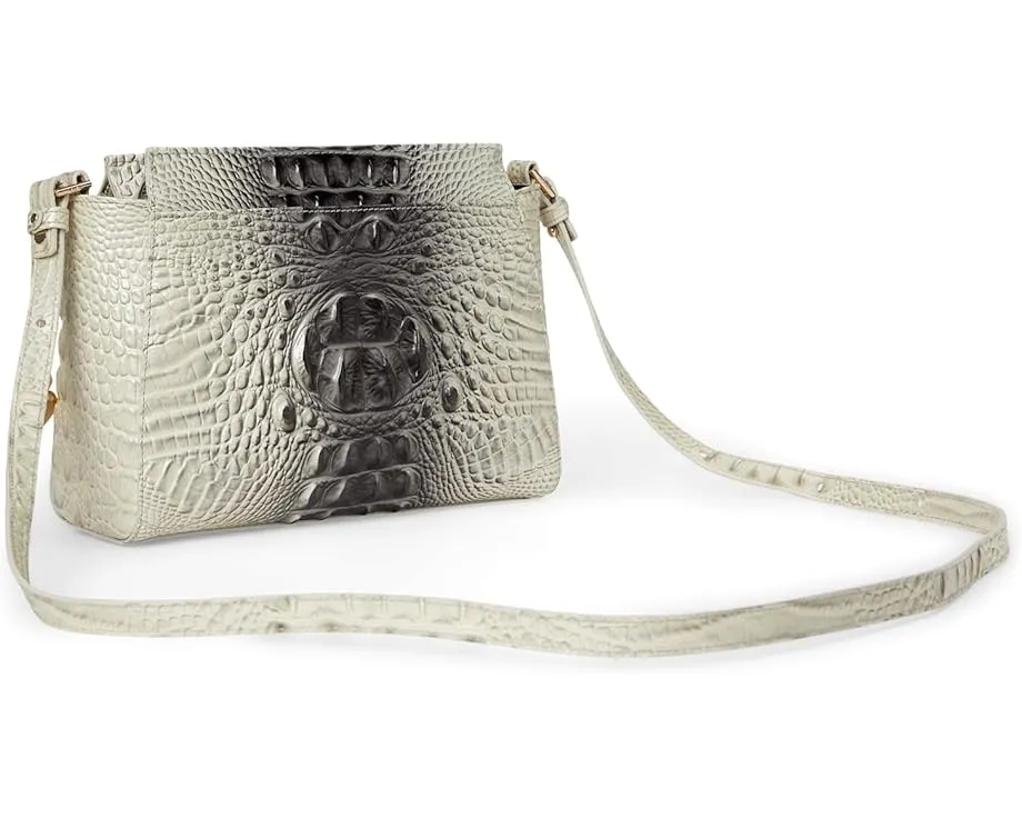 Сумка Brahmin Hillary из кожи с крокодиловым принтом и регулируемым ремнем
