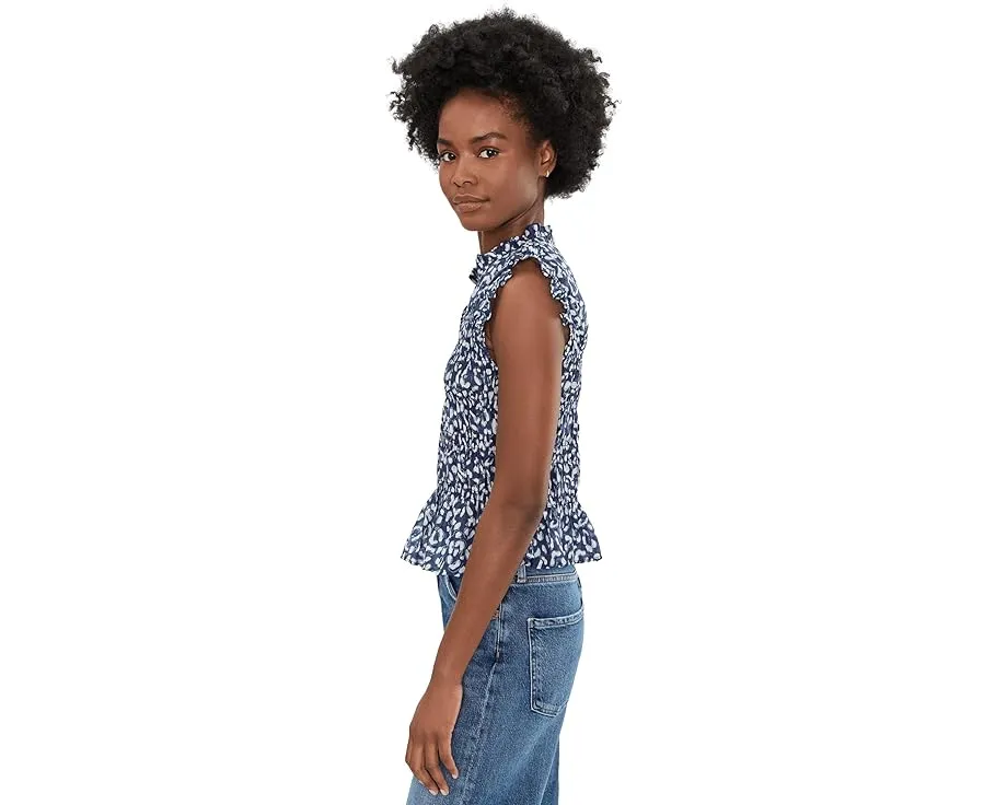 Топ NIC+ZOE Leopard Sketch Smocked Top с принтом леопарда