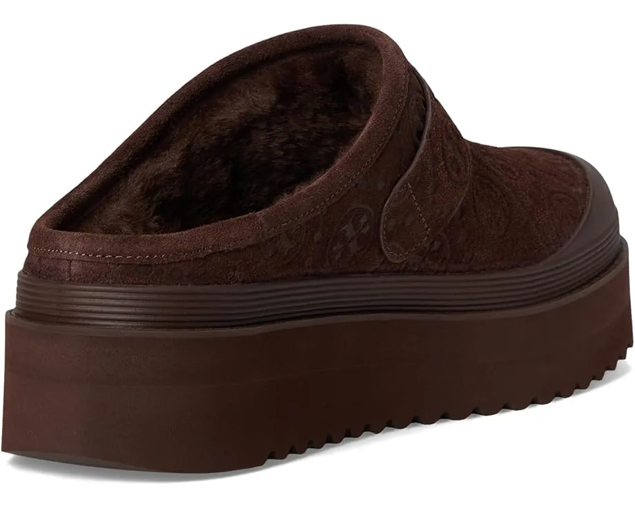 Мюли Mellow на платформе с подкладкой из овчины и фурнитурой Double T Tory Burch