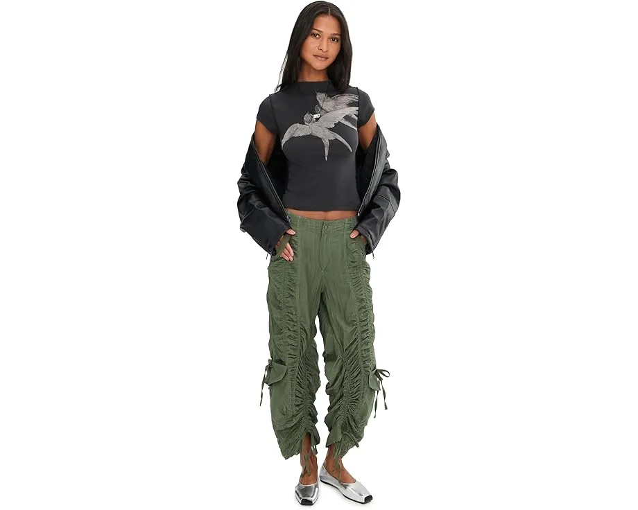 Free People Штаны Scorpio в стиле парашют с защипами и карманами
