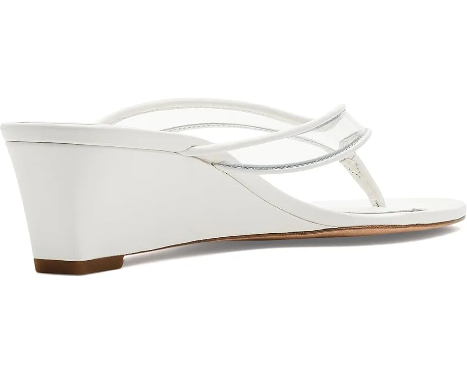 Босоножки-танкетки Clea Wedge Veronica Beard из кожи с перепончатым ремешком