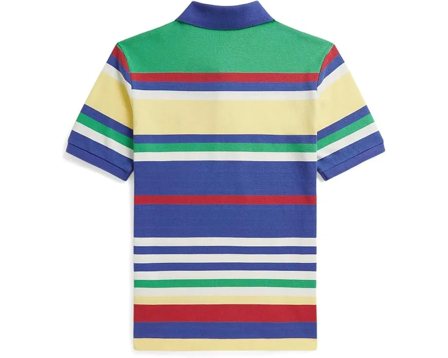 Поло Polo Ralph Lauren из хлопковой сетки в полоску для детей старшего возраста