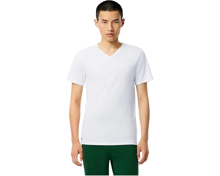 Футболки Lacoste с V-вырезом приталенные 3 штуки