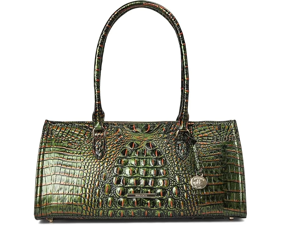 Удлиненная сумка-сатчел Sophia с застежкой на молнии и пятью карманами Brahmin