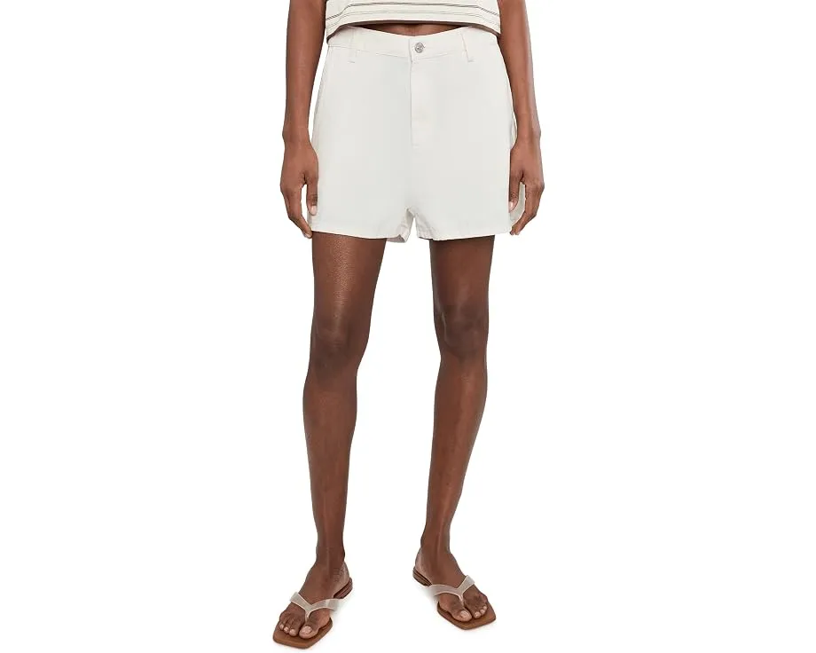 7 For All Mankind Шорты-брюки с прямыми штанинами и высокой талией
