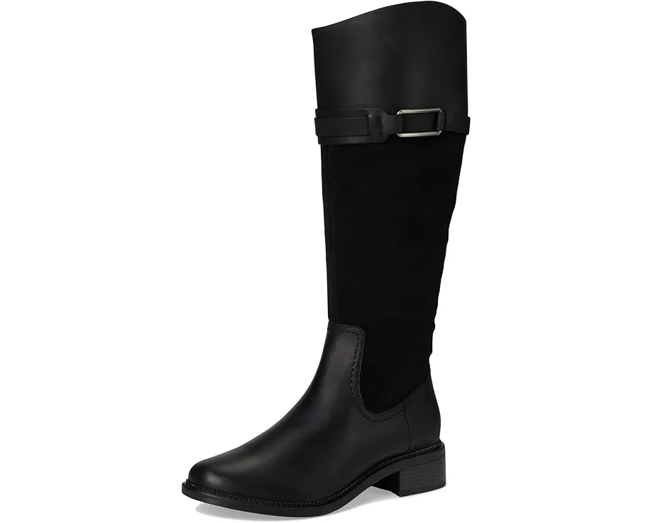 Ботинки до колена Clarks Maye Carly с молнией сбоку и деталью на пряжке