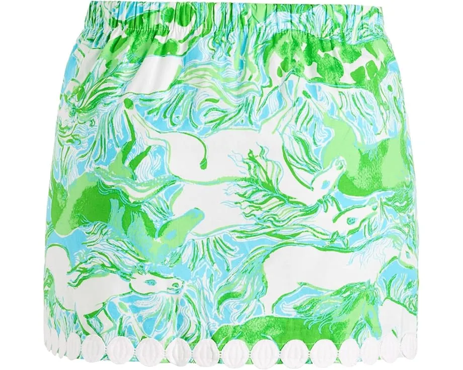 Шорты-юбка Mini Michelina Skort с цветочным принтом для девочек Lilly Pulitzer Kids