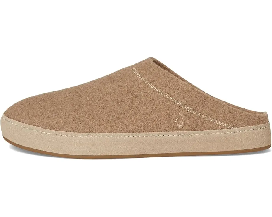 Мокасины OluKai Hamani Hulu из итальянского фетра и замши с круглым носком