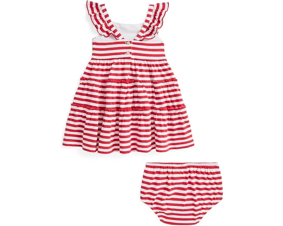 Платье и шорты-блумеры для младенцев из джерси в полоску Polo Ralph Lauren Kids