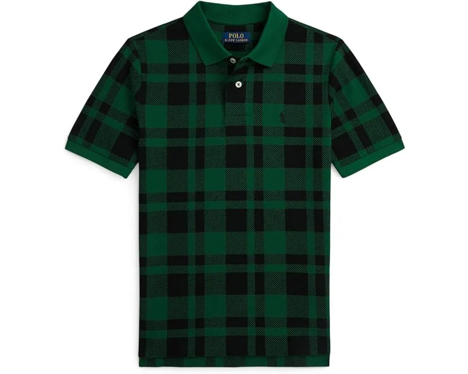 Клетчатая поло Polo Ralph Lauren Kids из хлопковой сетки для детей постарше