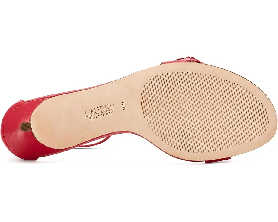 Босоножки Lauren Ralph Lauren Allie на среднем каблуке с цветочной отделкой