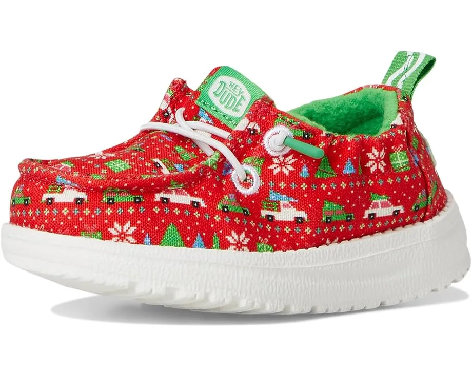 Hey Dude Kids Lildude Holiday Sweater детские лоферы для малышей с новогодним принтом