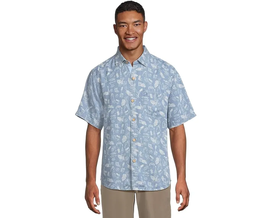 Рубашка Tommy Bahama Cheers & Chillers с короткими рукавами из шамбри