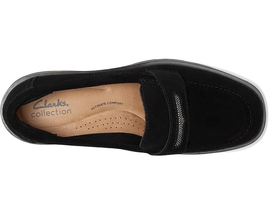 Лоферы Clarks Lauryl Step из замши с эластичной вставкой и стелькой Ultimate Comfort