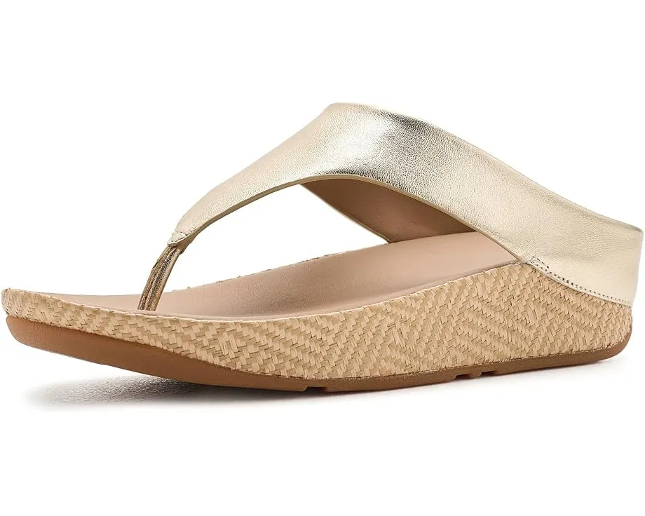 Сандалии FitFlop Lulu Lux с плетеным кожаным верхом и графичной подошвой